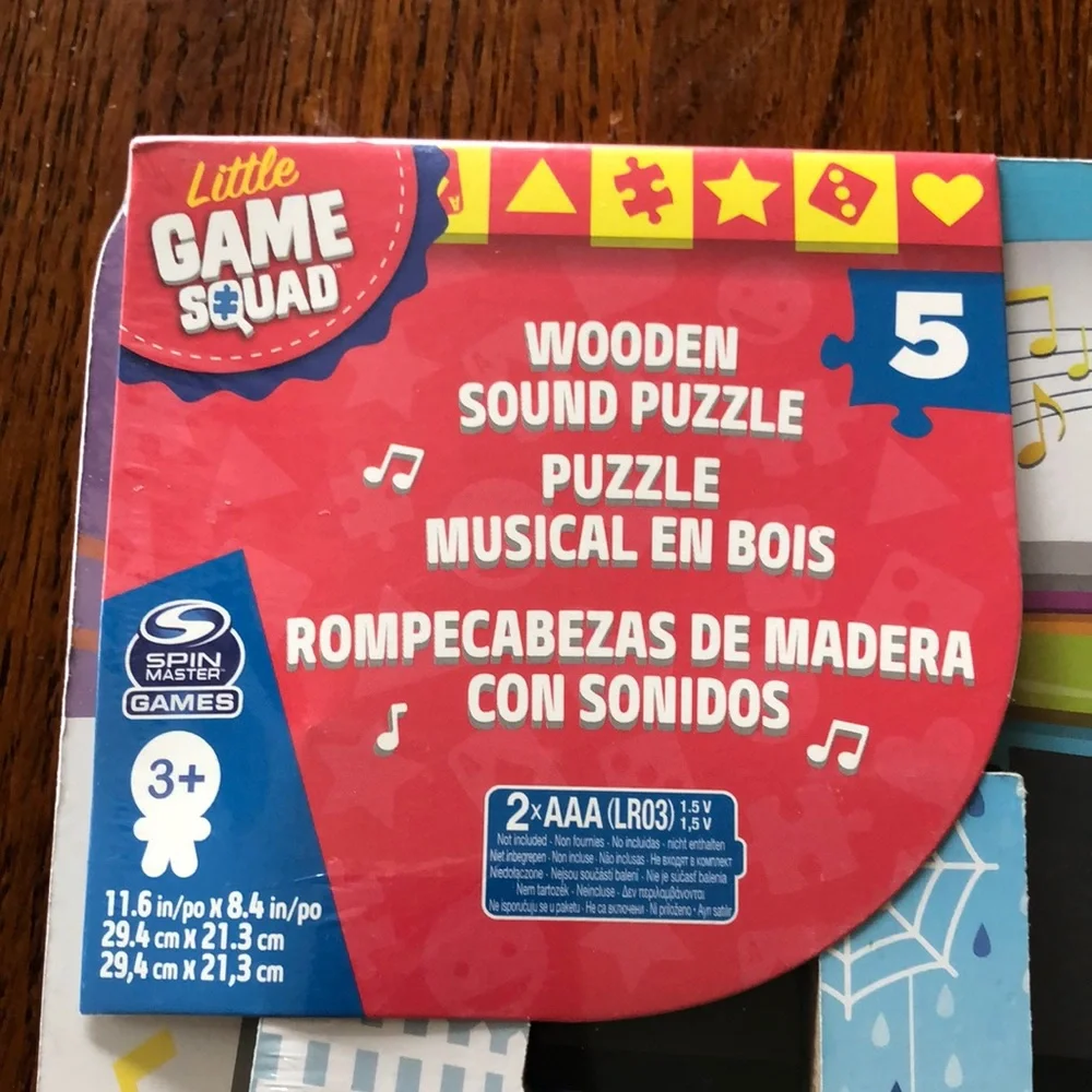 Little Game Squad Wooden chunky musical sound piano puzzle
